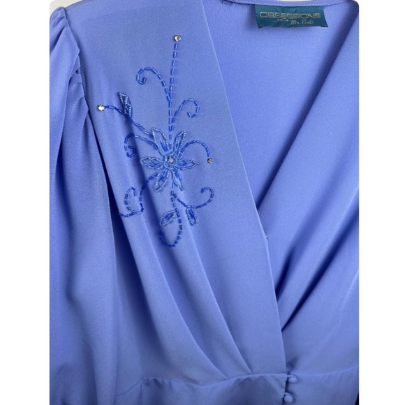 Vintage 1980’s Two Piece Set - Mother of the Bride - Blue - Jacket + Skirt Set - Picture 4 of 8